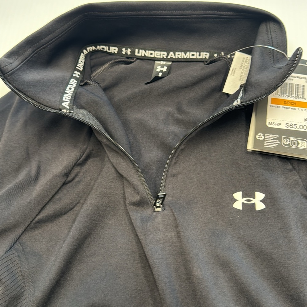 Under Armour Black Quarter-Zip Pullover Women’s Small NWT - Picture 4 of 5
